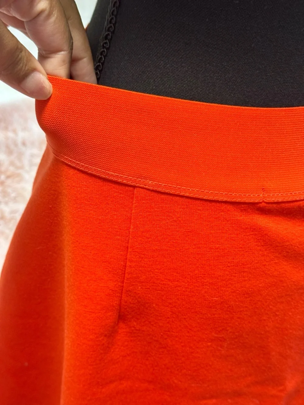 Gap Petite Bright Orange Skater Skirt Pockets Stretch Mini S - Picture 4 of 6